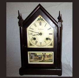 Antique New Haven Cathedral Mantle Clock 