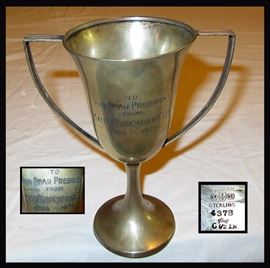 Solid Sterling Silver Trophy Cup dated 1928, Weighs 5.7 Troy Ounces 