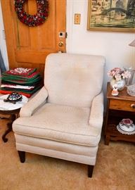 Vintage Armchair with Ottoman (Ottoman not shown)