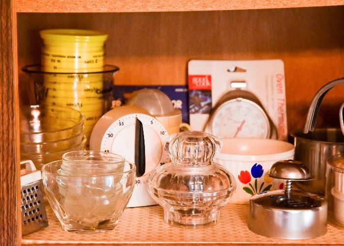 Glassware, Kitchen Gadgets, Etc.