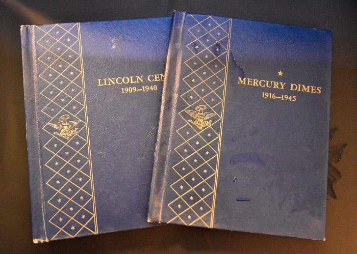 Partial Mercury Dimes & Lincoln Cent Coin Collections 