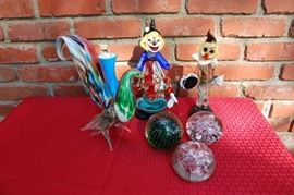 Murano Glass, Blenko, Paperweights, a small sampling!