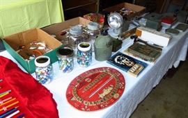 Old marbles, Boy Scout items, fishing tackle