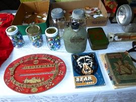 Vintage Spelling Board, Boy & Cub Scout Items, Marbles