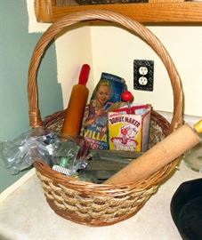 Old kitchen utensils, tin cookie cutters