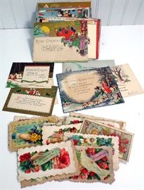 Victorian Hidden Name Calling Cards, Christmas Cards