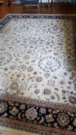 Large Kashan area rug - approx.     
9'  x 12'....clean..  wonderful condition.