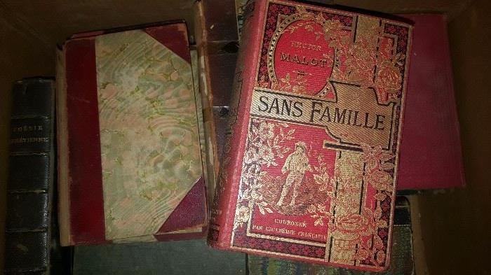 Antique books - French and some in  English