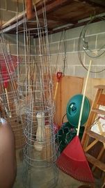 Lots of tomato cages & misc. garage "stuff:!