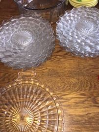 Vintage glass plates