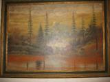 signed oil on board