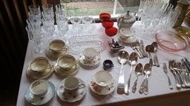 Cups and Saucers and sterling!!