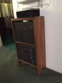 vintage encyclopedia set w/bookcase