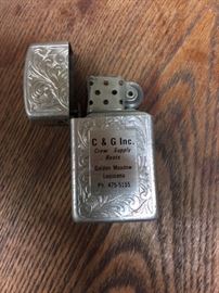vintage zippo advertising lighter
