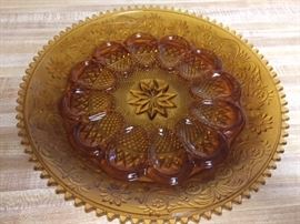 Tiara amber egg platter