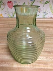 Depression water bottle, probably Anchor Hocking Glass Co.