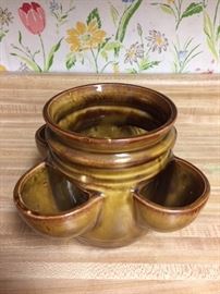 McCoy strawberry planter with Lancaster Colony logo