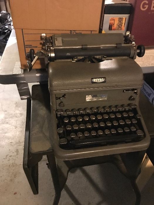 Royal Typewriter and stand