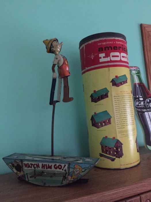 Marx Pinocchio the acrobat tin toy, excellent condition
