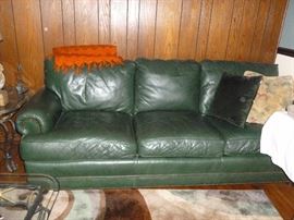 Green Leather Sofa