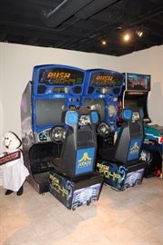 San Francisco Rush 2049 arcade machines, pair