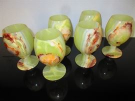 Group of Alabaster Goblets