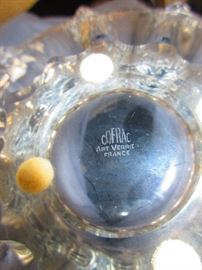 Detail of Crystal Bowl by Cofrac Art Verrir France