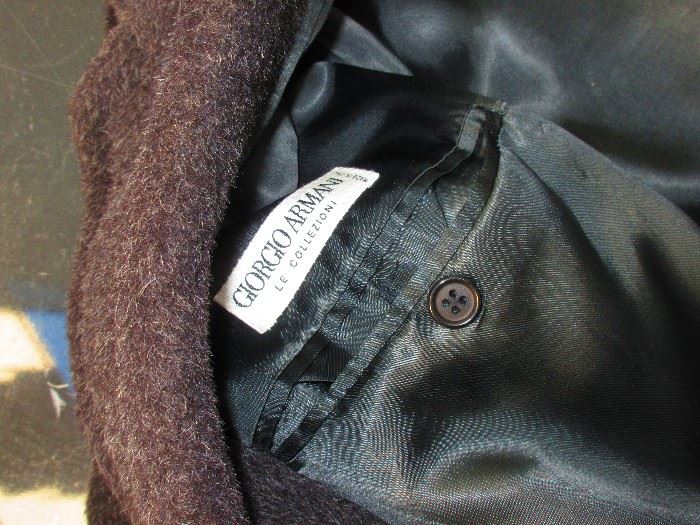 Detail of Armani Mohair Coat