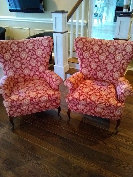Vintage floral armchairs