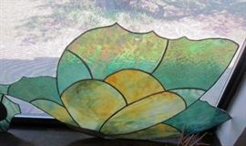 One of several stained glass panels