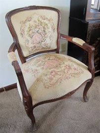One of four antique arm chairs  Louis XV style