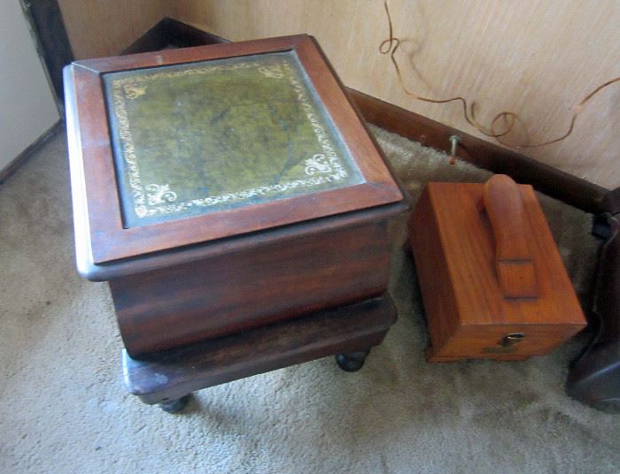 Antique commode with pot