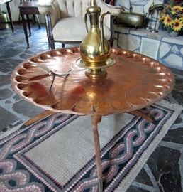 Copper top mid-eastern table