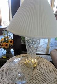 Crystal lamp and glass accessory 
