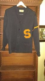 sweater Lettermans 1940s Stockton Junior College