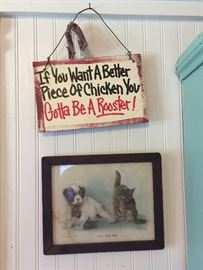 Downright cute as can be puppies and Rooster sign 