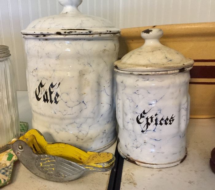 Enamelware canisters