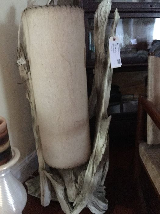 Large driftwood lamp
