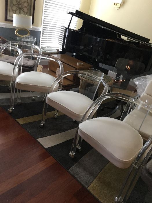 Hill and Jones lucite chairs