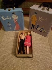 Vintage Barbie, Ken, Cases, Clothes