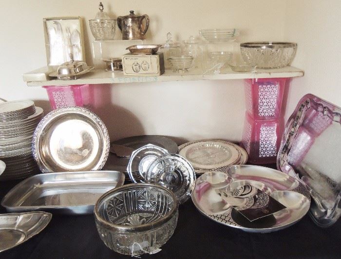 Entertaining - Silver Plate, Crystal, old glass