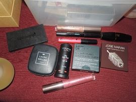 So many products!  Save money by shopping for new and slightly used products including hair care, skin care, cleansers, creams and lotions, cosmetics, nail polish, dental care. Basic store brands and specialty brands including: , Brands include:Derma ProMedics, Josie Maran, Smile Actives, Philosophy, Tarte, Mally, Laura Geller, IT, Sephora, Bath and Body, Wen, Peter Thomas Roth, Ojon, OPI, Bare Minerals, Smashbox, Ojon, OPI
Perfumes and Colognes: Ralph Lauren, Oscar De La Renta, Carolina Herera and more
