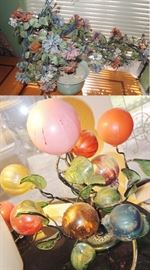 Unique glass and stone trees