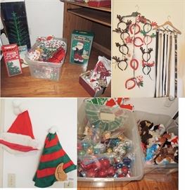 Christmas ornaments and supplies