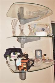 Wall mount entertainment stand. Home decor items