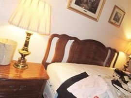 Bassett Vintage Bedroom: dresser, mirror, headboard, 2 night stands and king mattress