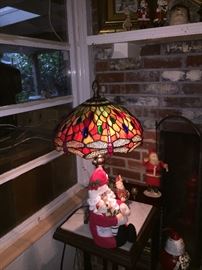 Stained Glass Dragonfly lamp 