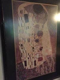 Klimt "The Kiss" framed print 