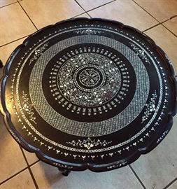 Chinese Black Lacquer Shell inlay table 