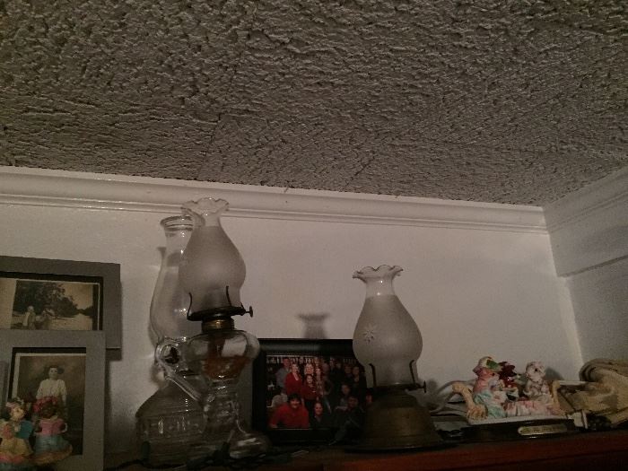 Antique Hurricane lamps 